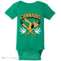 Cannabis Marijuana Joint Hammock Baby Bodysuit thumb 0