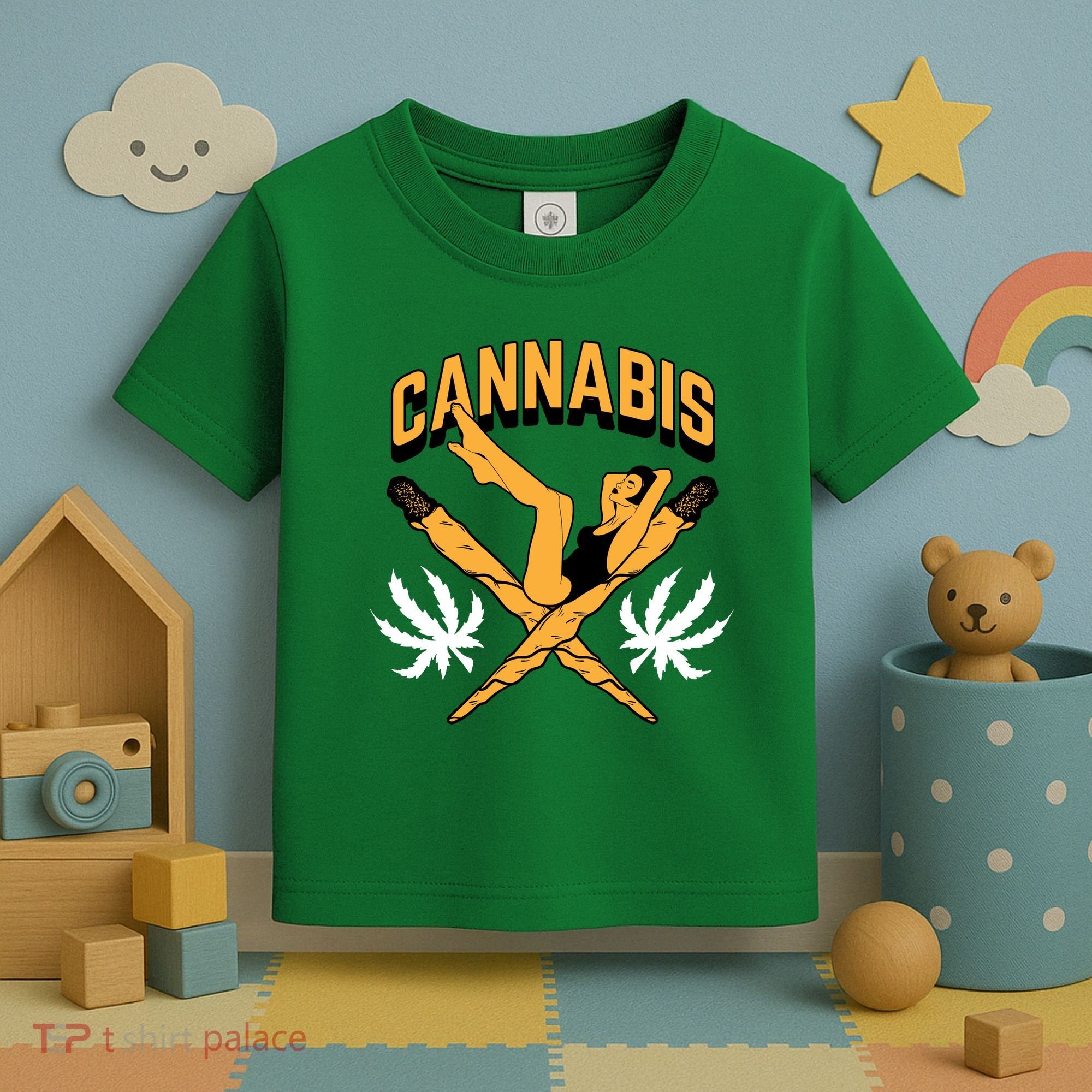 Cannabis Marijuana Joint Hammock Toddler T-Shirt