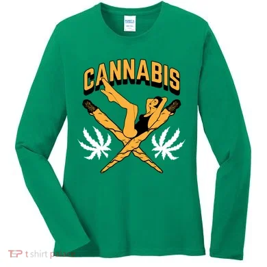 Cannabis Marijuana Joint Hammock Women's Long Sleeve Shirt