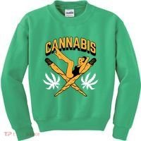Cannabis Marijuana Joint Hammock Kids Sweatshirt thumb 0