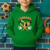 Cannabis Marijuana Joint Hammock Kids Hoodie thumb 2