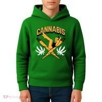 Cannabis Marijuana Joint Hammock Kids Hoodie thumb 4