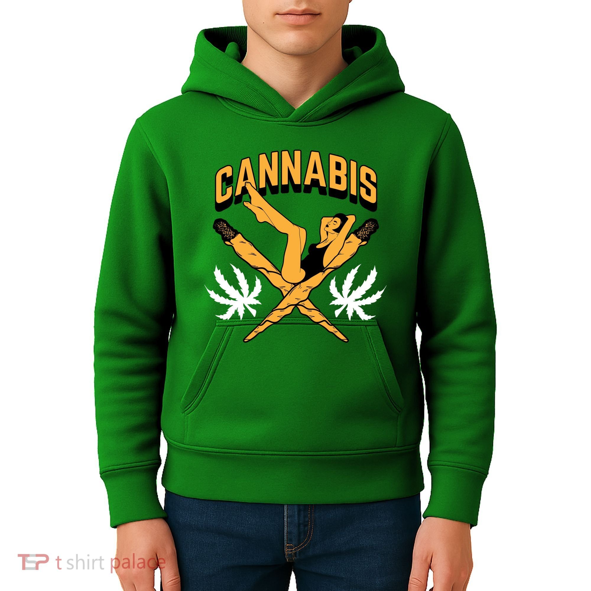 Cannabis Marijuana Joint Hammock Kids Hoodie