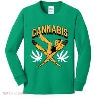 Cannabis Marijuana Joint Hammock Kids Long Sleeve Shirt thumb 0
