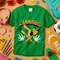 Cannabis Marijuana Joint Hammock Kids T-Shirt thumb 3