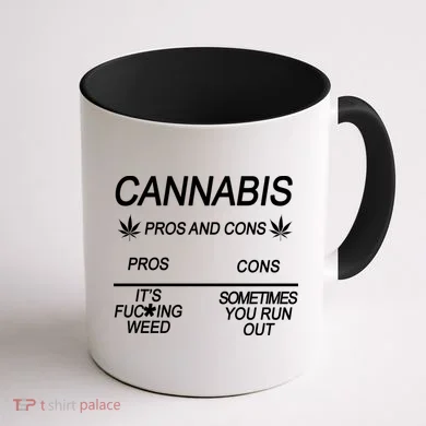Cannabis Pros And Cons Weed Coffee Mug back