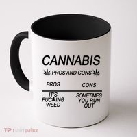 Cannabis Pros And Cons Weed Coffee Mug thumb 0