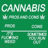 Cannabis Pros And Cons Weed Women's T-Shirt thumb 6