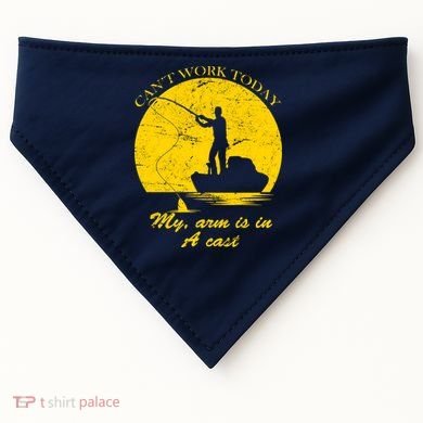 Can't Come Into Work Today My Arm Is In A Cast USA-Made Doggie Bandana