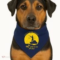 Can't Come Into Work Today My Arm Is In A Cast USA-Made Doggie Bandana thumb 1