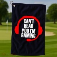 Can't Hear You I'm Gaming Golf Towel thumb 1