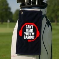Can't Hear You I'm Gaming Golf Towel thumb 2