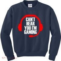Can't Hear You I'm Gaming Kids Sweatshirt thumb 0