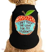 Can't Mask The Love For My Students Doggie Tank thumb 0