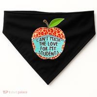 Can't Mask The Love For My Students USA-Made Doggie Bandana thumb 0