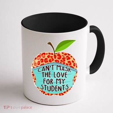 Can't Mask The Love For My Students Coffee Mug back