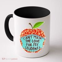 Can't Mask The Love For My Students Coffee Mug thumb 0