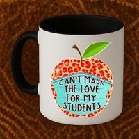Can't Mask The Love For My Students Coffee Mug thumb 2