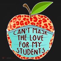 Can't Mask The Love For My Students Women's Hoodie thumb 2