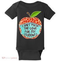 Can't Mask The Love For My Students Baby Bodysuit thumb 0