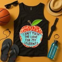 Can't Mask The Love For My Students Tank Top thumb 4