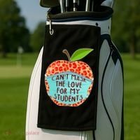 Can't Mask The Love For My Students Golf Towel thumb 2