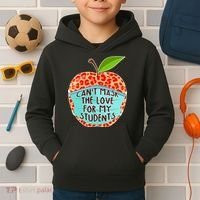 Can't Mask The Love For My Students Kids Hoodie thumb 2