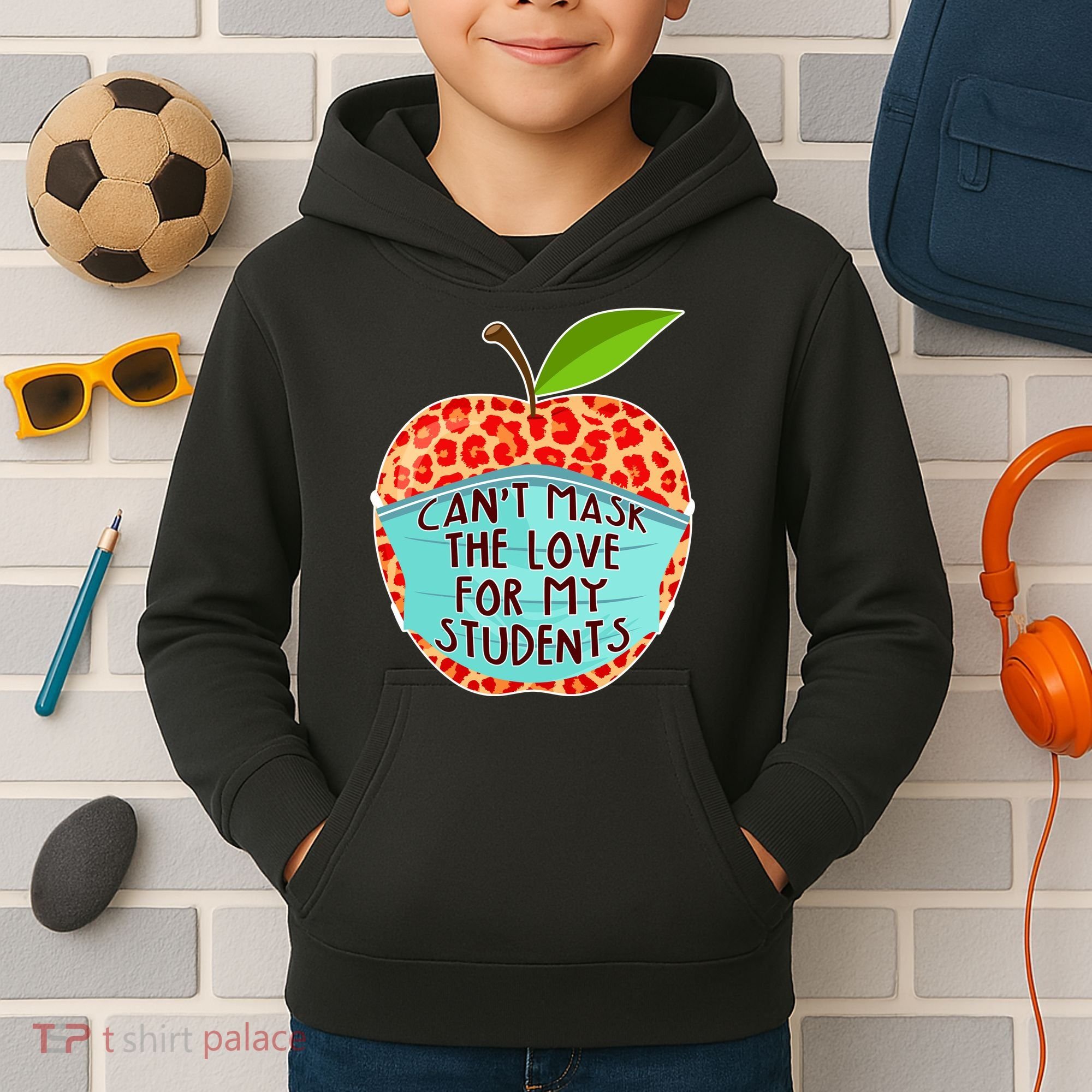 Can't Mask The Love For My Students Kids Hoodie