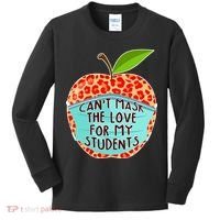 Can't Mask The Love For My Students Kids Long Sleeve Shirt thumb 0