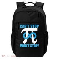 Can't Stop Won't Stop! Pi Day Infinity Math Geek Logo Backpack thumb 0