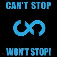 Can't Stop Won't Stop! Pi Day Infinity Math Geek Logo Coffee Mug thumb 5
