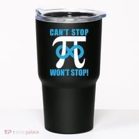 Can't Stop Won't Stop! Pi Day Infinity Math Geek Logo Tumbler thumb 0