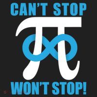 Can't Stop Won't Stop! Pi Day Infinity Math Geek Logo Tumbler thumb 3