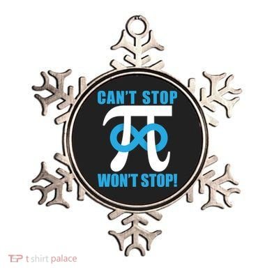 Can't Stop Won't Stop! Pi Day Infinity Math Geek Logo Ornament