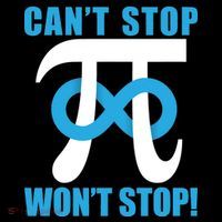 Can't Stop Won't Stop! Pi Day Infinity Math Geek Logo Ornament thumb 1