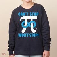 Can't Stop Won't Stop! Pi Day Infinity Math Geek Logo Women's Sweatshirt thumb 0