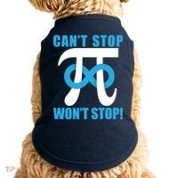 Can't Stop Won't Stop! Pi Day Infinity Math Geek Logo Doggie Tank thumb 0