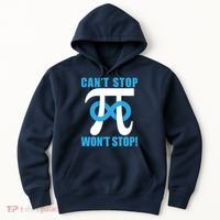 Can't Stop Won't Stop! Pi Day Infinity Math Geek Logo Hoodie thumb 0