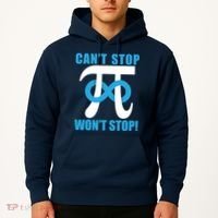 Can't Stop Won't Stop! Pi Day Infinity Math Geek Logo Hoodie thumb 2