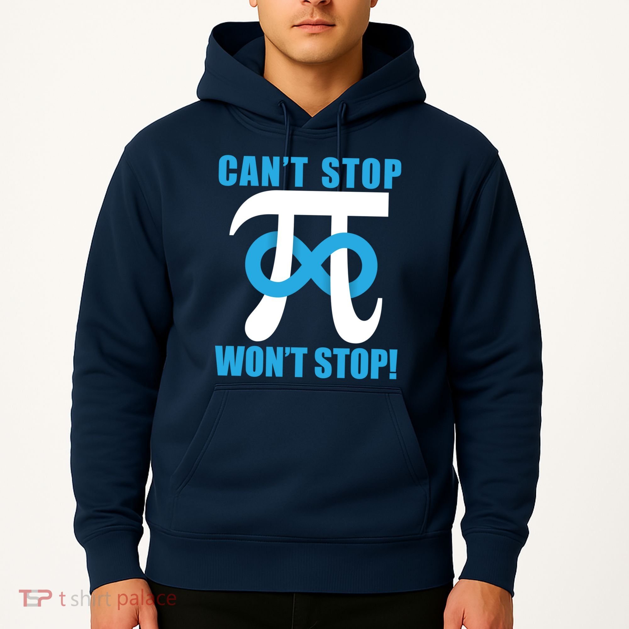 Can't Stop Won't Stop! Pi Day Infinity Math Geek Logo Hoodie
