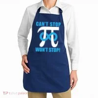 Can't Stop Won't Stop! Pi Day Infinity Math Geek Logo Apron thumb 2