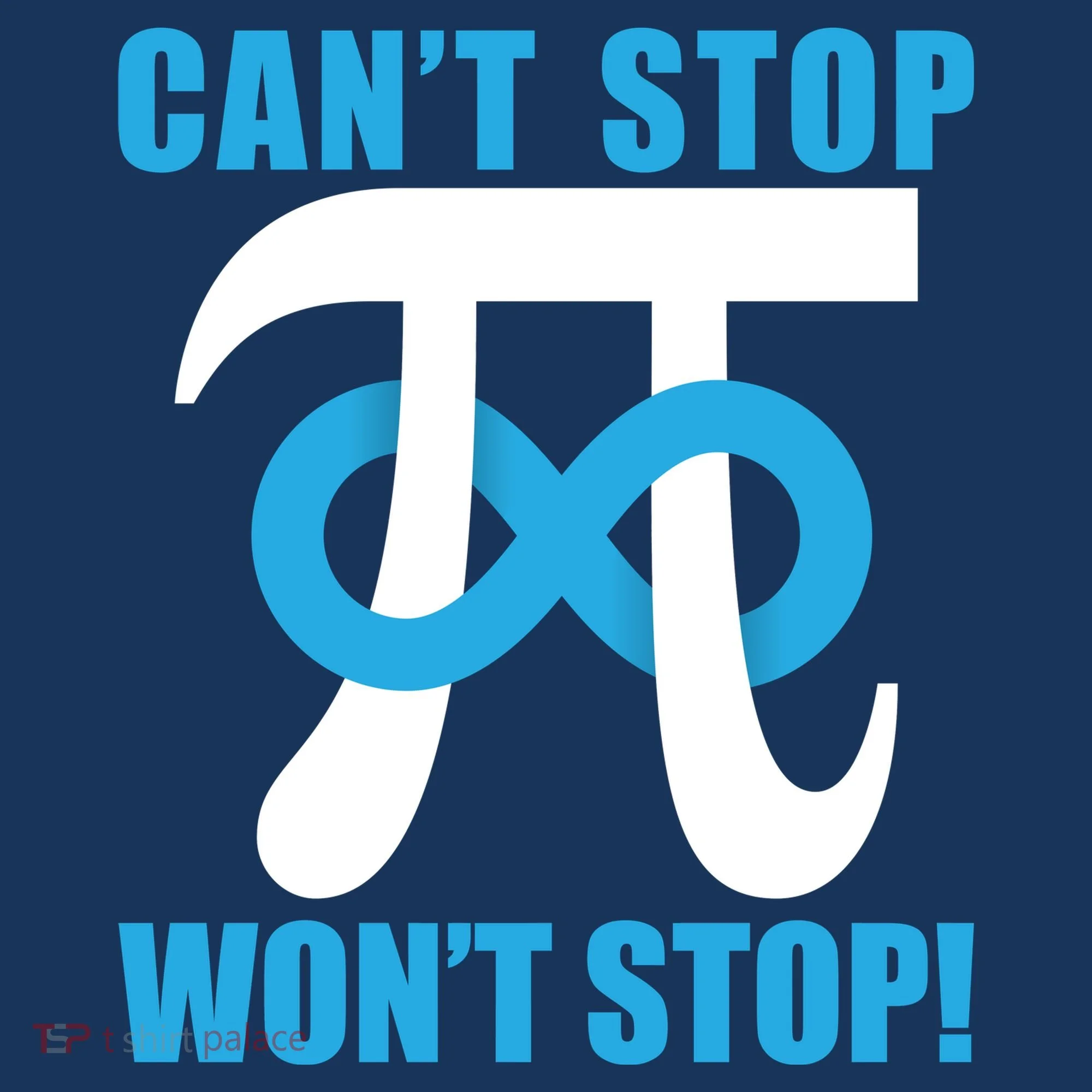 Can't Stop Won't Stop! Pi Day Infinity Math Geek Logo Beanie