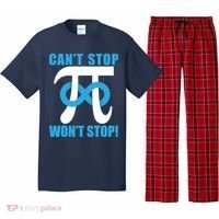 Can't Stop Won't Stop! Pi Day Infinity Math Geek Logo Pajama Set thumb 0