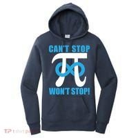 Can't Stop Won't Stop! Pi Day Infinity Math Geek Logo Women's Hoodie thumb 0