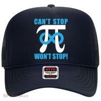 Can't Stop Won't Stop! Pi Day Infinity Math Geek Logo Hat thumb 0