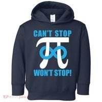 Can't Stop Won't Stop! Pi Day Infinity Math Geek Logo Toddler Hoodie thumb 0