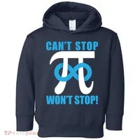 Can't Stop Won't Stop! Pi Day Infinity Math Geek Logo Toddler Hoodie thumb 0