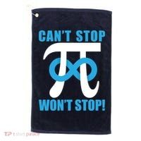 Can't Stop Won't Stop! Pi Day Infinity Math Geek Logo Golf Towel thumb 0