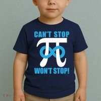 Can't Stop Won't Stop! Pi Day Infinity Math Geek Logo Toddler T-Shirt thumb 2