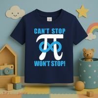 Can't Stop Won't Stop! Pi Day Infinity Math Geek Logo Toddler T-Shirt thumb 3